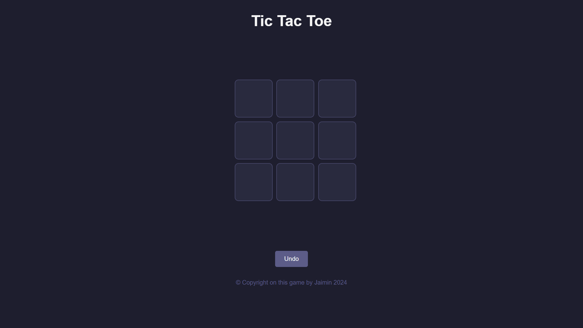 tic tac toe
